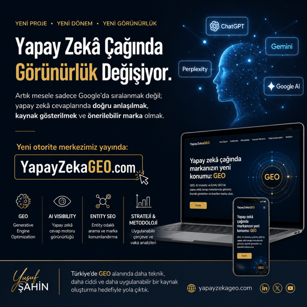 Yapay ZEKA Çağında Dijital Görünürlük Değişti. - GEO